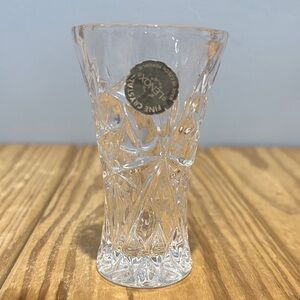 Vintage Lenox Small Crystal Bud Vase Intricate Design Made in Czech Republic !